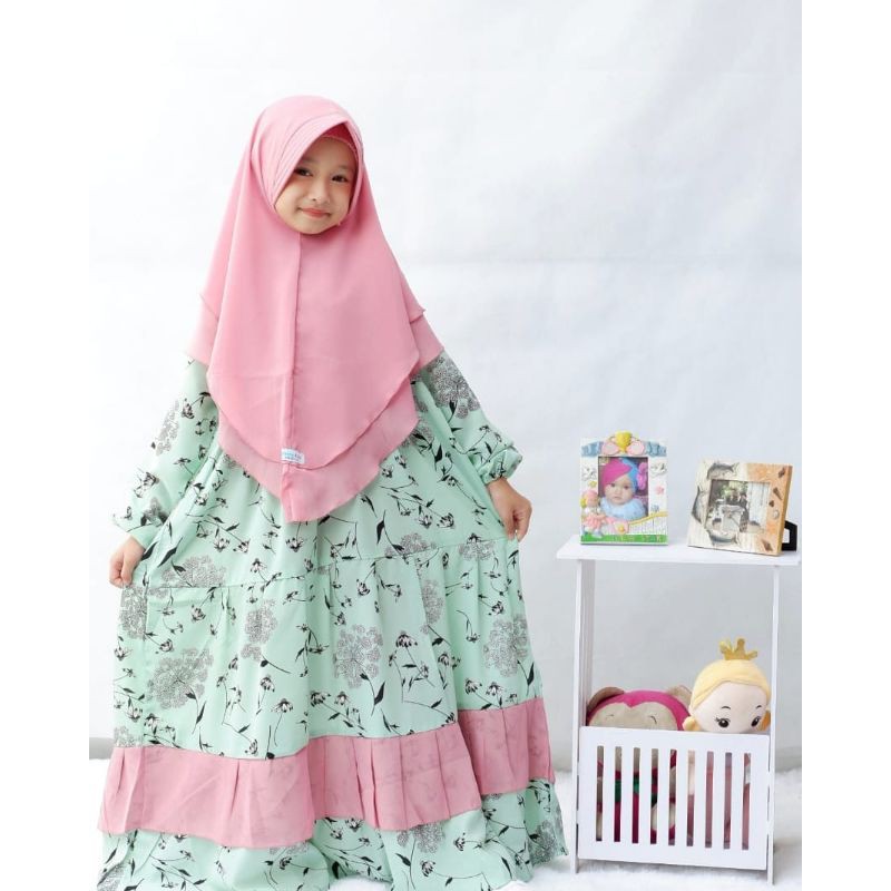 Gamis Set Hijab by Fahri kids Collection