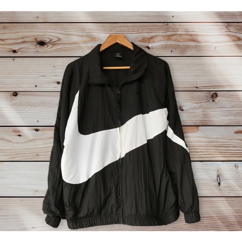 Nike Big Swoosh Vintage Original Black Jacket (Thrift)