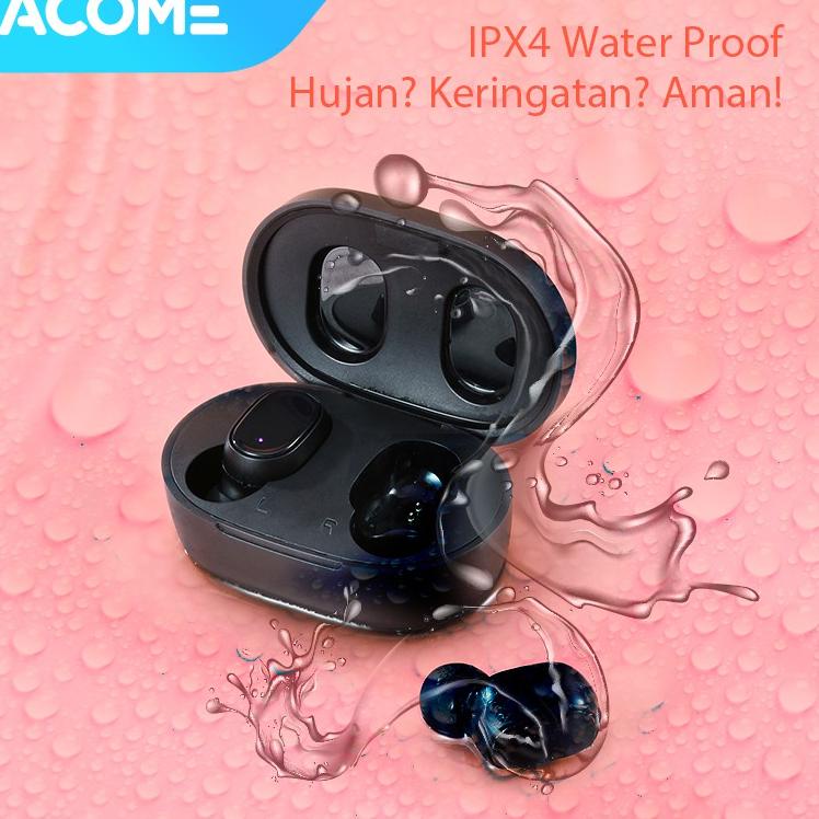 Pesan cepat--Acome Headset Earphone Bluetooth 5.0 TWS LED Garansi Resmi 1 Tahun Airdots T1