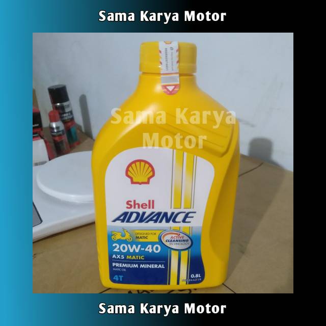 DL40 shell advance AX5 20W-40 / oli shell advance / oli shell advance 20W-40 / shell advance / oli