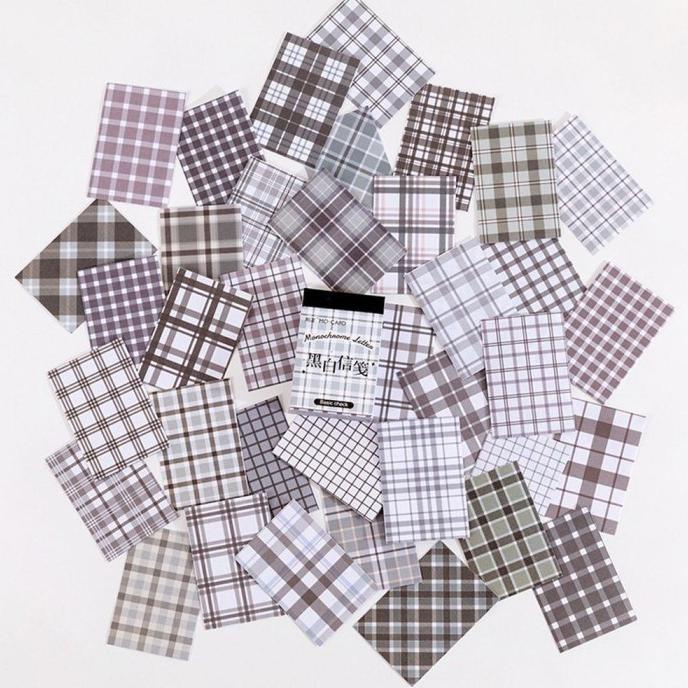 

50 Lembar Stiker Memo Pad Motif K-K Gaya Untuk Alat Tulis Kor Sekolah