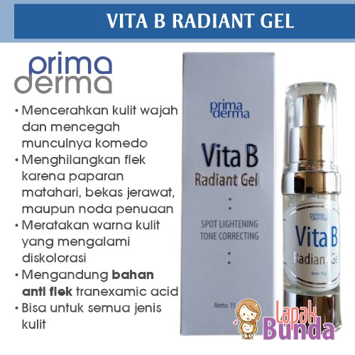 VITA B RADIANT GEL PRIMADERMA ANTI FLEK HITAM