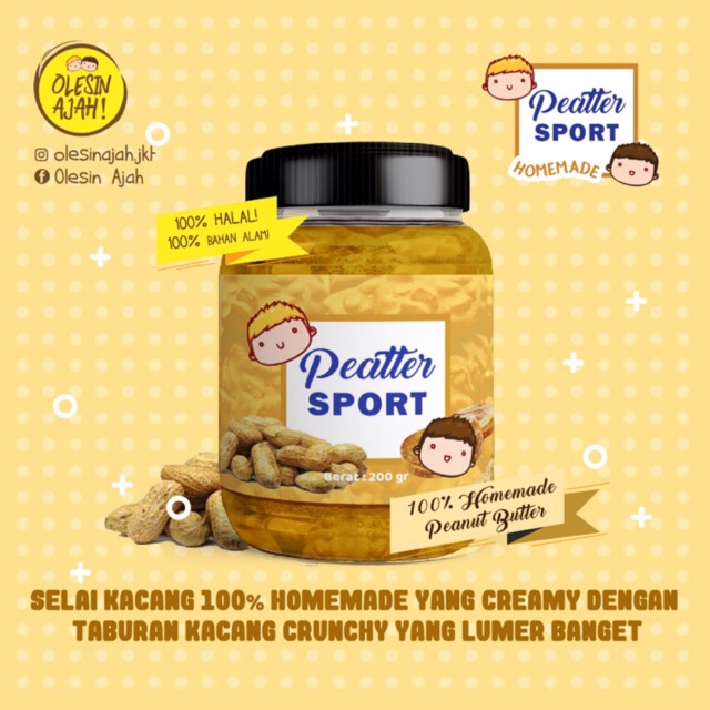 

Selai Peatter Sport 200Gr - OlesinAjah - Homemade