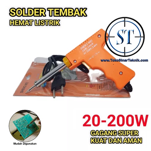 Solder Tembak Mata Kecil 20-200W Pistol Soldering Patri Ujung Mata Solder Kristal Chrystal On Off Elemen Panas Tembakan Solder