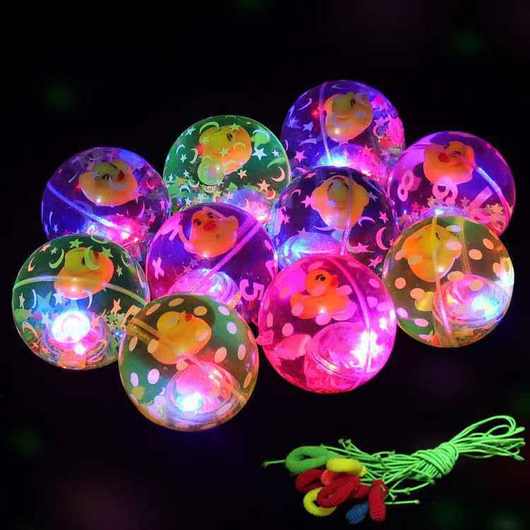 [OL] Mainan Anak Bola Bekel JUMBO LED Bola Karet Air / Super Glitter Ball Water Ball