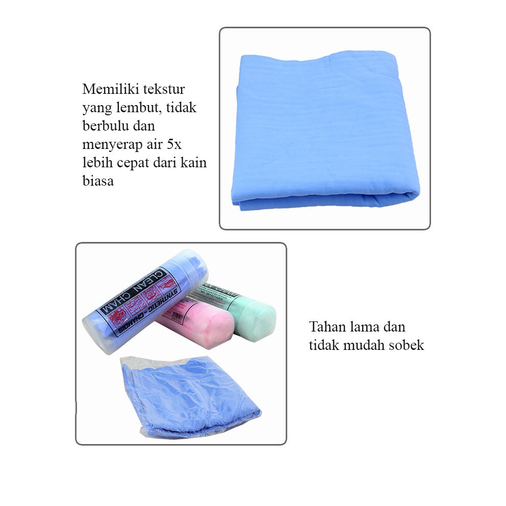 Lap Kanebo Tabung Jumbo/Synthetic-Chamois Clean Cham