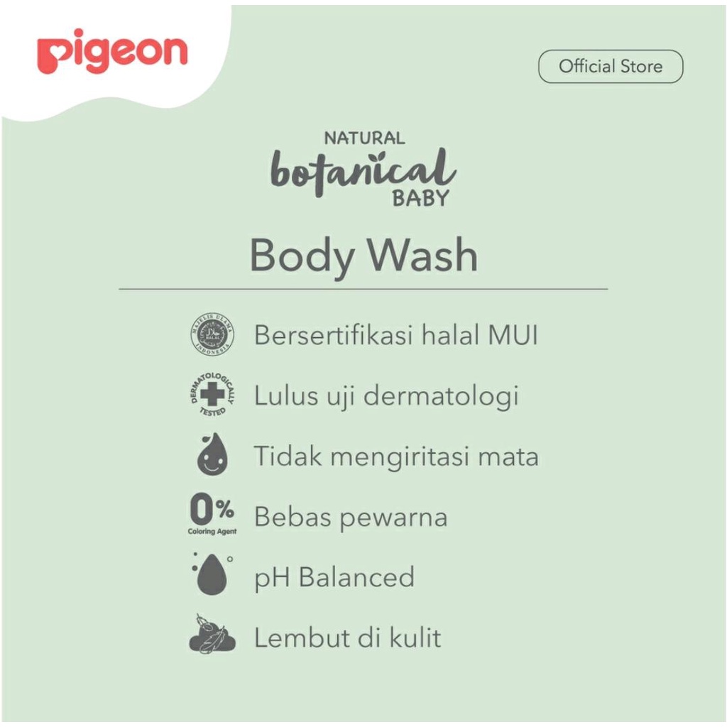 PIGEON BOTANICAL BABY BODY WASH 240ML / SABUN BAYI