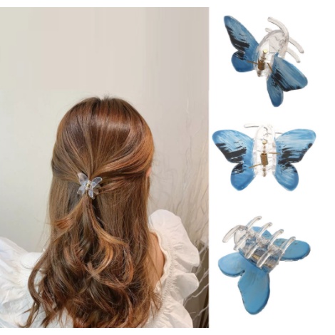 JEDAI KUPU KUPU 4CM - Jepit Rambut Korea - Jepitan Ponytail Butterfly Hair Claw Clips