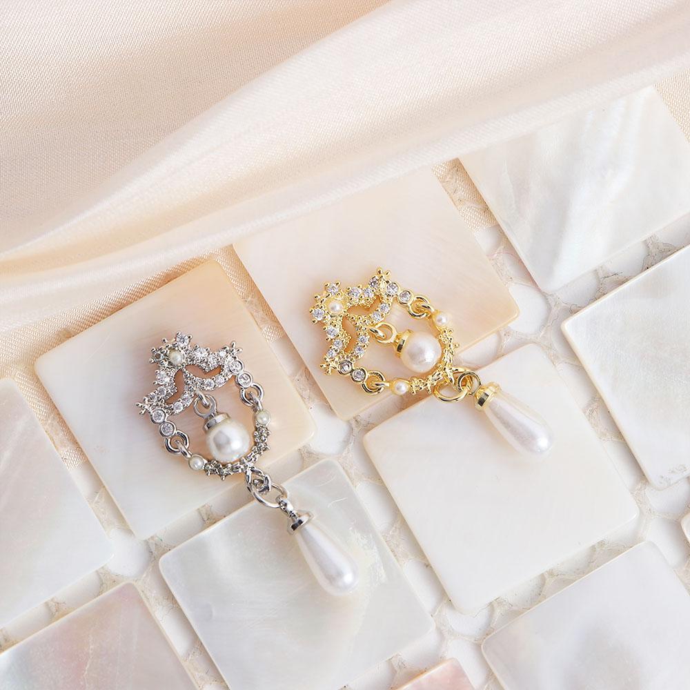 Mxbeauty Pesona Kuku Wanita Mode Cahaya Mewah Salon Kuku Manikur Aksesoris DIY Bahan Kuku 3D Dekorasi Kuku