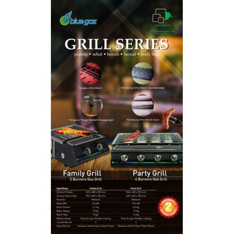 Family Party Grill Panggangan Tanpa Kipas Kipas