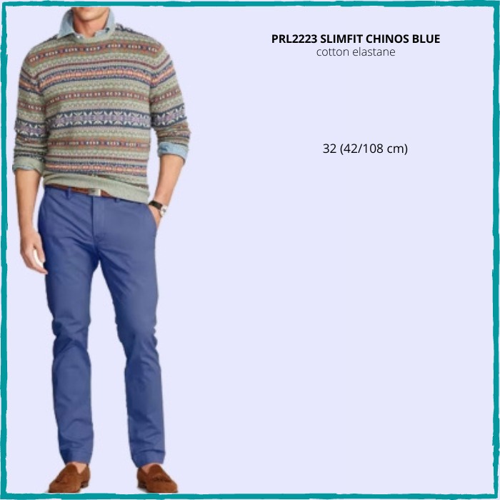 Celana Chino Branded Pria - POLO RALPH LAUREN 2223 SLIMFIT CHINOS