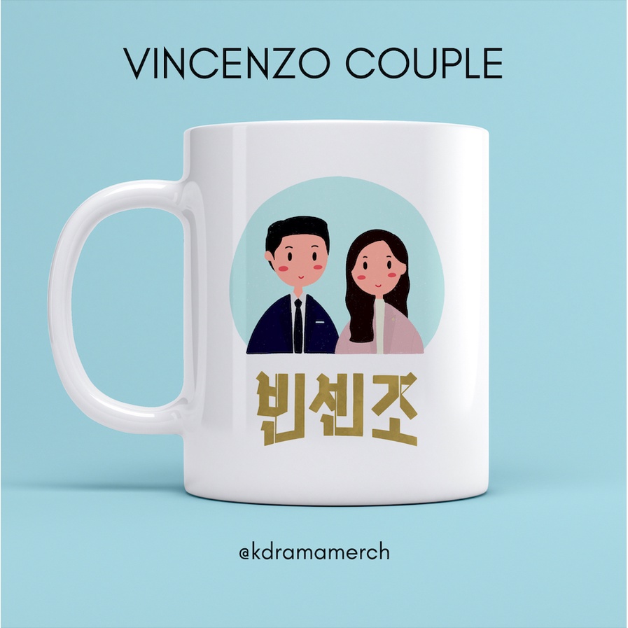 VINCENZO COUPLE MUG DRAMA KOREA / GELAS / DRAMA KOREA FANKIT / DRAKOR / MUG KERAMIK / KDRAMA