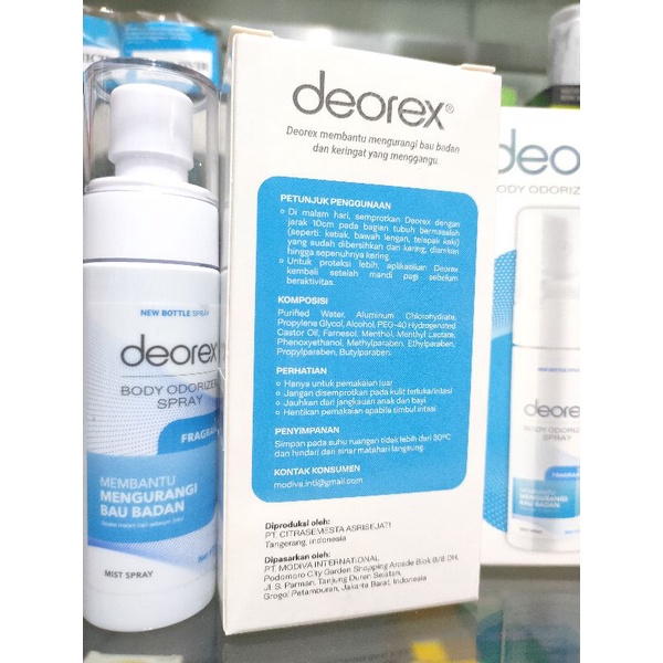 DEOREX SPRAY NEW Membantu Mengurangi Bau Badan 60ml