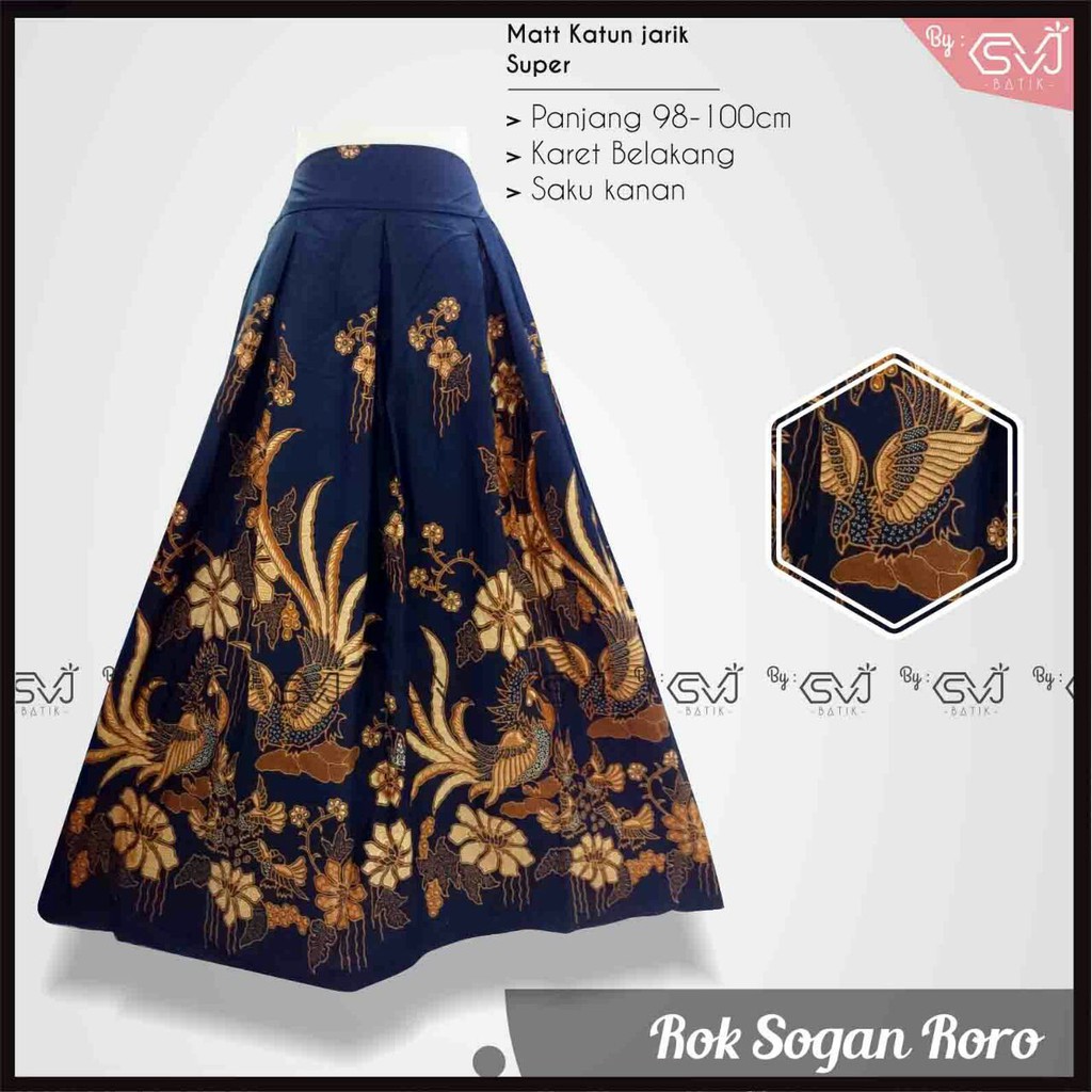  Rok  Sogan Roro Batik  Solo  Fashion Wanita Rok  Batik  Modern 