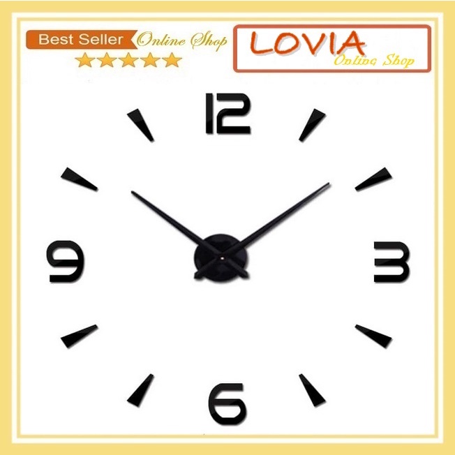 DIY Jam Dinding Tempel Analog Ukuran Besar