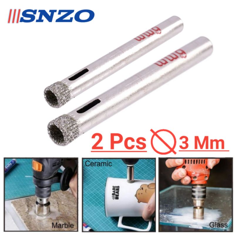 Mata Bor Kaca 3 mm Diamond Hole saw 3mm Mata Bor Granit 3 Mm SNZO Ori