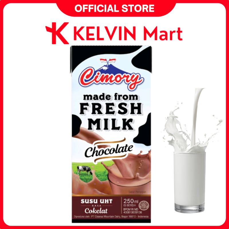 

Cimory Susu Cair UHT Milk Chocolate Rasa Cokelat pck 250mL | KELVIN Mart