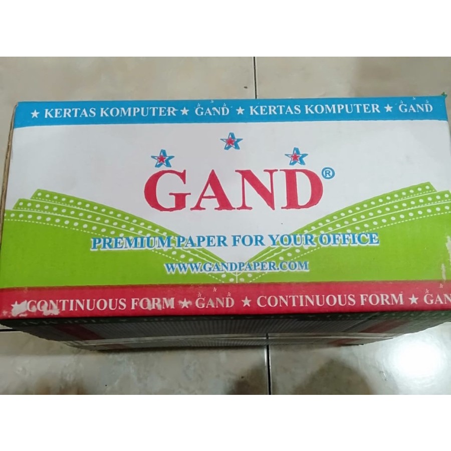 

Continuous Form 4 ply (PRS ) 9.5" x 11" /2 GAND / Kertas Komputer Gand 4 Ply Bagi 2