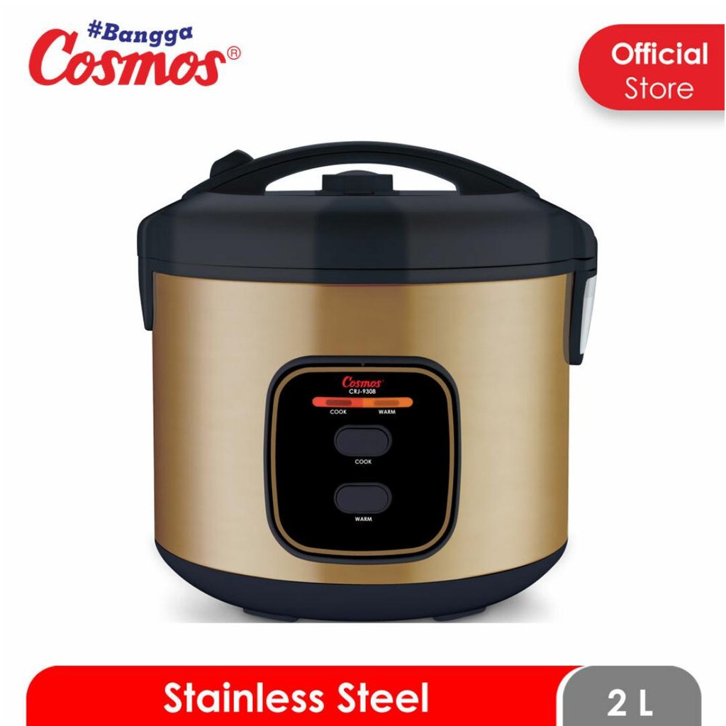 COSMOS CRJ-9308 MagicCom / Rice Cooker 2 Liter Stainless Steel