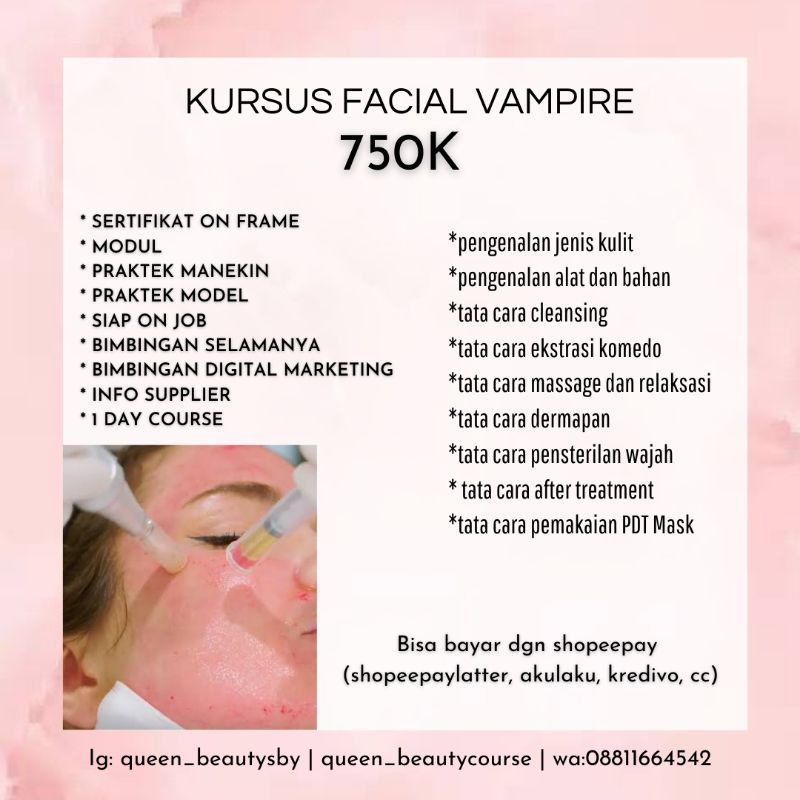 Kursus facial vampire offline