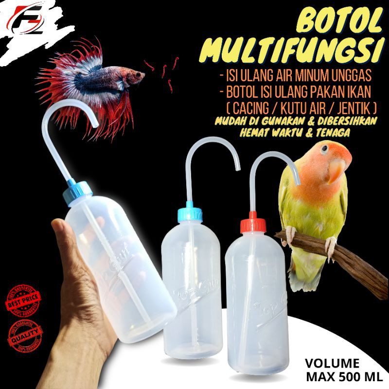 

Botol Pakan Ikan Hias Botol Isi Ulang Air Burung