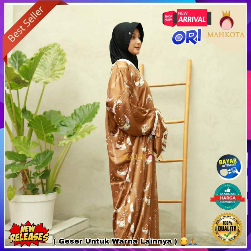 Terbaru - Abaya Luna L By Mahkota Collection  Abaya Sholat Maxmara L Abaya Sholat Motif Simple Warna