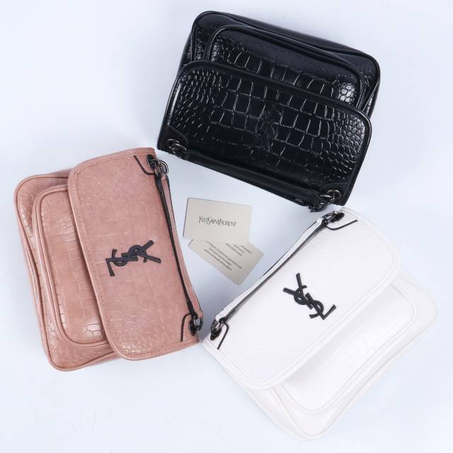 YVES SAINT LAURENT Medium Croco Niki Chain Shoulder Bag MD0628#  (25)*