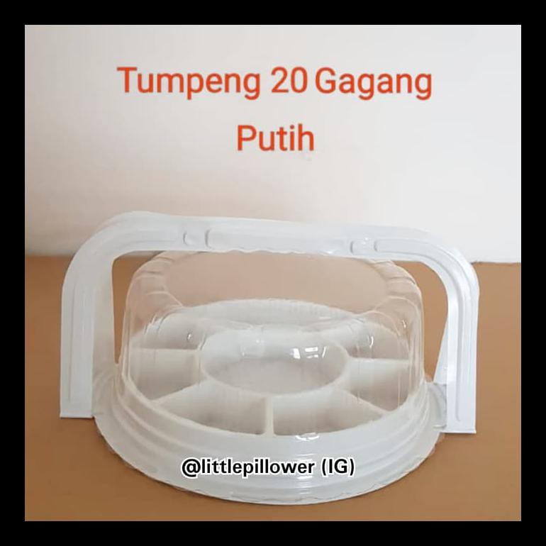 MIKA TUMPENG MINI GAGANG DIAMETER 20 SEKAT 8 PUTIH/MIKA TUMINI SEKAT BERKUALITAS