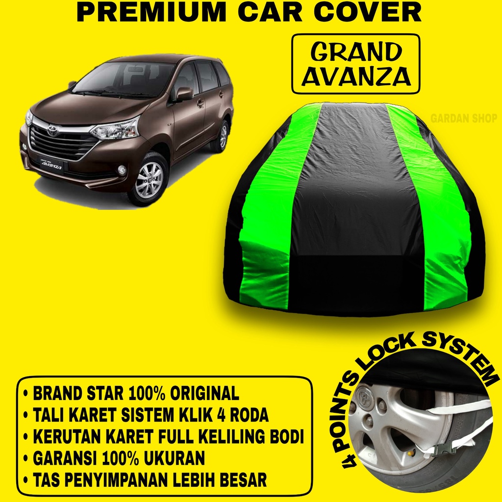 Body Cover GRAND AVANZA Sarung Strip HIJAU Penutup Pelindung Bodi Mobil Grand Avanza PREMIUM