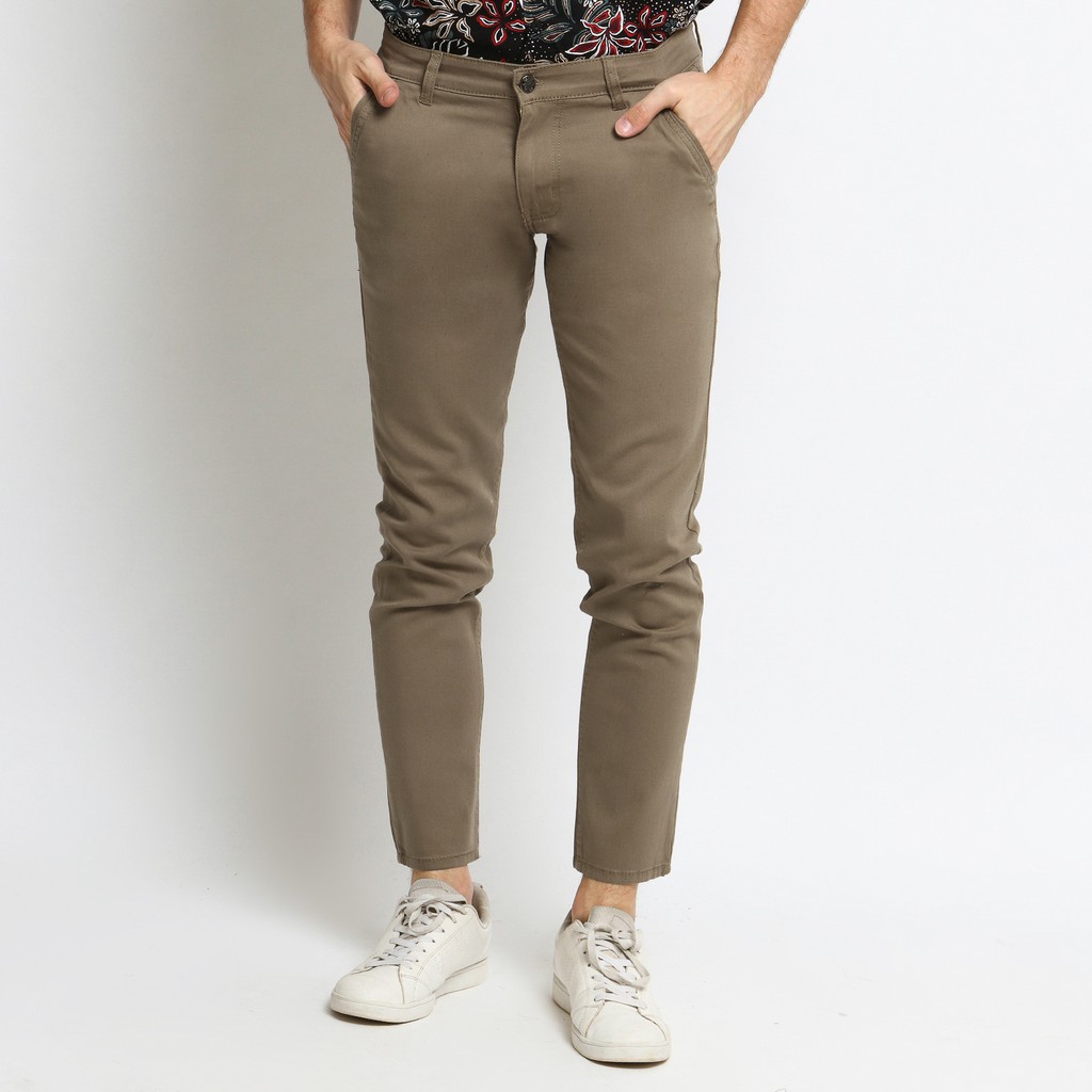 

VENGOZ Celana Chino Pria Slim Fit - Light Brown