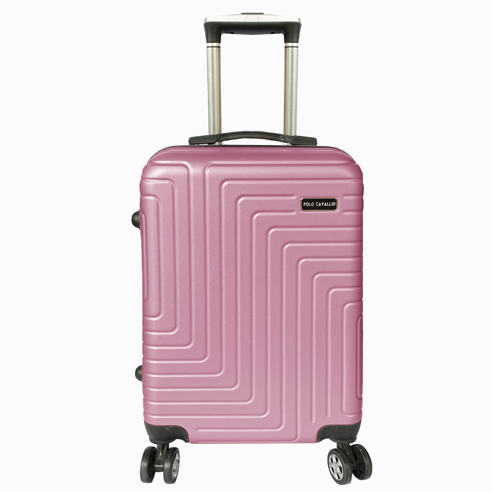 Free Shipping! Koper Fiber POLO MILANO Koper Kabin 20inch Koper Travelling Anti Pecah TC23 - Pink