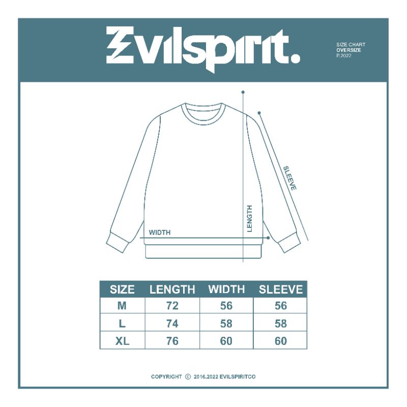 EVILSPIRIT CREWNECK OVERSIZE - FALEA GREEN UNISEX