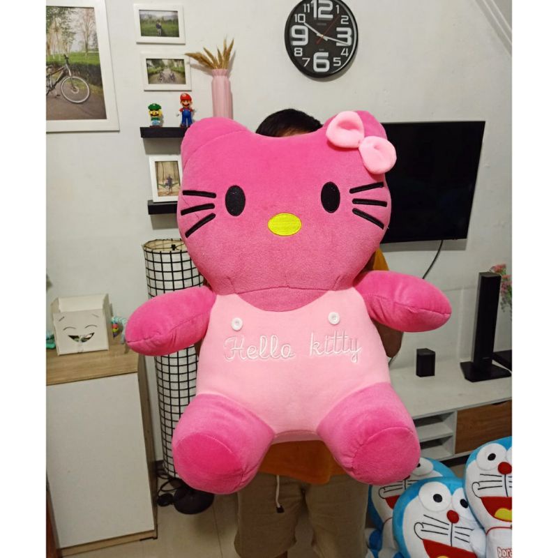 0Boneka Hello kitty Jumbo Bahan Velboa Halus BIG SIZE