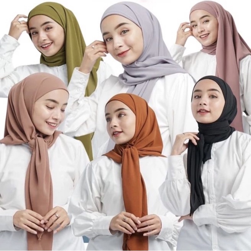 HIJAB SEGI EMPAT INSTAN PLUS INNER 2IN1 / CERUTY BABYDOLL 2 LAYER