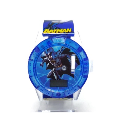 [BAJ] JAM TANGAN ANAK KARAKTER PROYEKTOR LASER LAMPU SUARA MELODY SUPER-HERO DIGITAL RUBBER - JA008