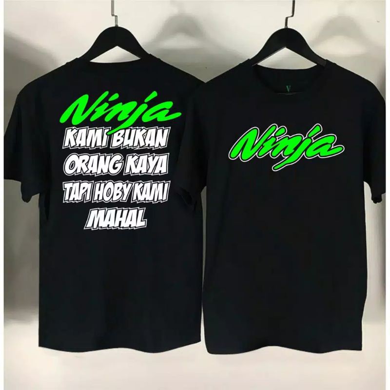 Fourfashion Kaos Pria / Kaos Dsitro NINNJA kami bukan orang kaya FN037