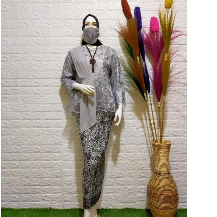 ○ Setelan kebaya modern/kebaya tile/kebaya wisuda/baju kebaya/kebaya brokat selendang/kebaya akad ☂