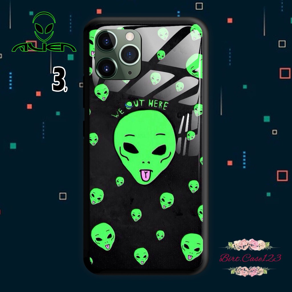 Softcase Back Case Glass Kaca ALIEN Oppo A1K A3S A5S A7 A12 A11K F9 A5 A9 A11X A15 A31 A8 BC4716