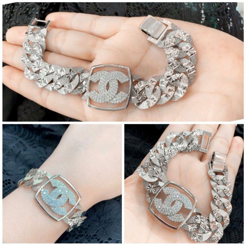 Gelang Lapis emas CH4N3L Rantai sisik Bracelet Zircon Rantai Branded band Tidak karatan 8288