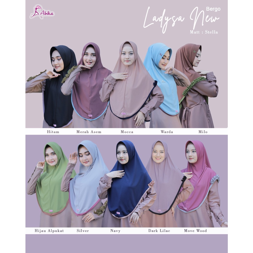 Hijab Abika Bergo LADYSA New Original by Abika
