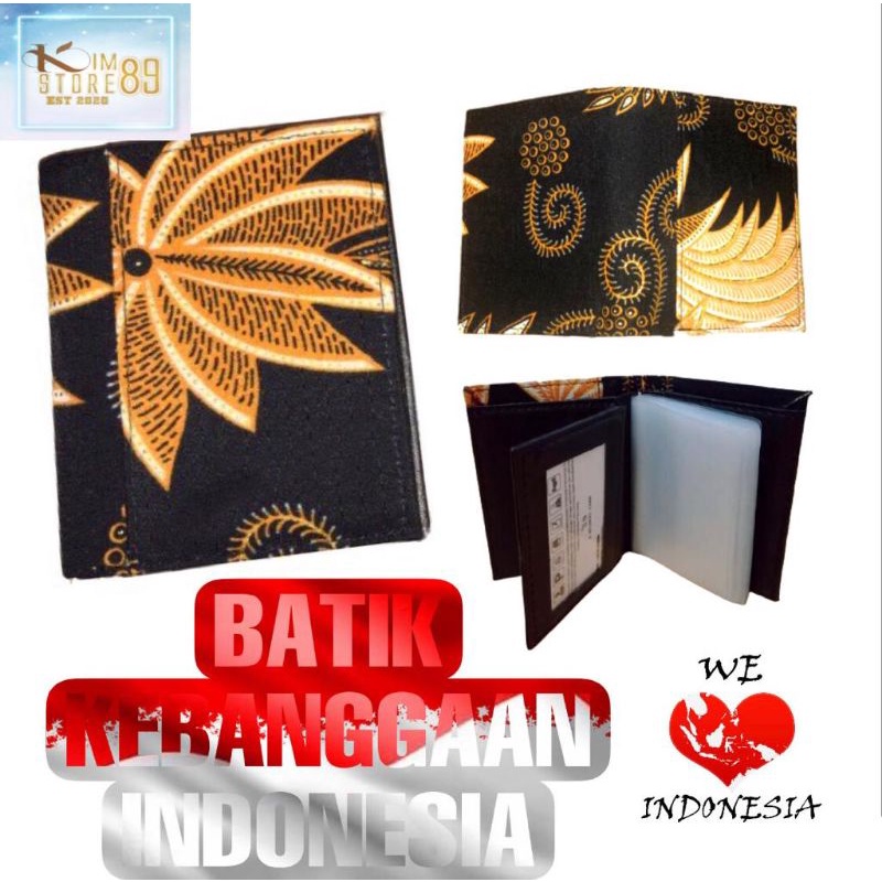 Dompet Kartu 18 in 1 Card Holder + slot uang kulit sintetis dompet kartu kredit - BATIK