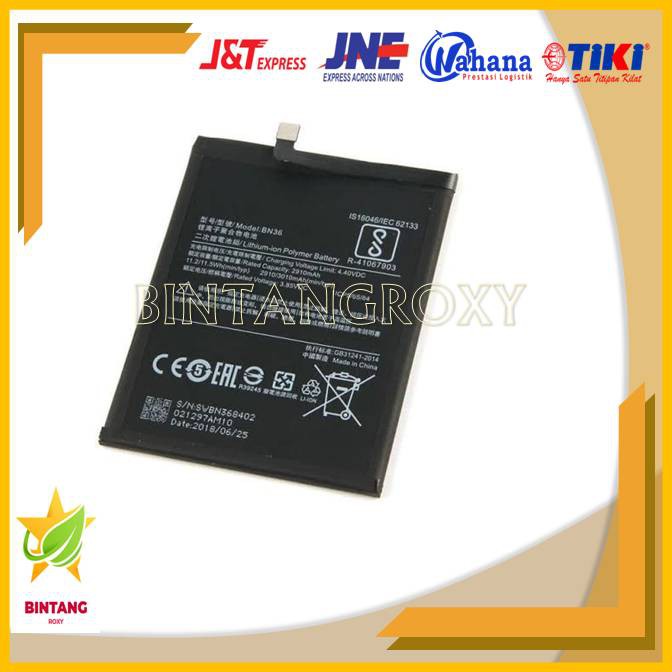 BATERAI XIAOMI MI 6X BATRE BN36 MI A2 BATTERY BN 36