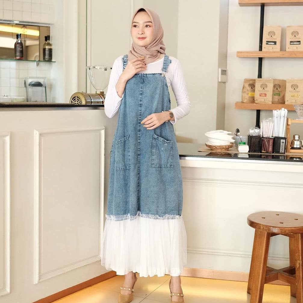 NS Overall Jeans Wanita Lapis Tile | Overall Wanita | Overall Levis Wanita | Overall Dress Jeans Ter