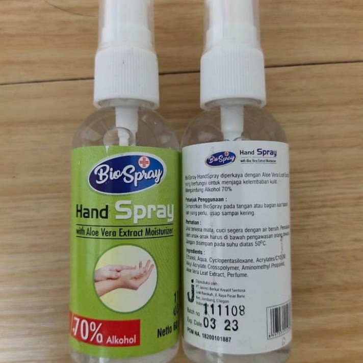 bio spray hand sanitizer 60ml