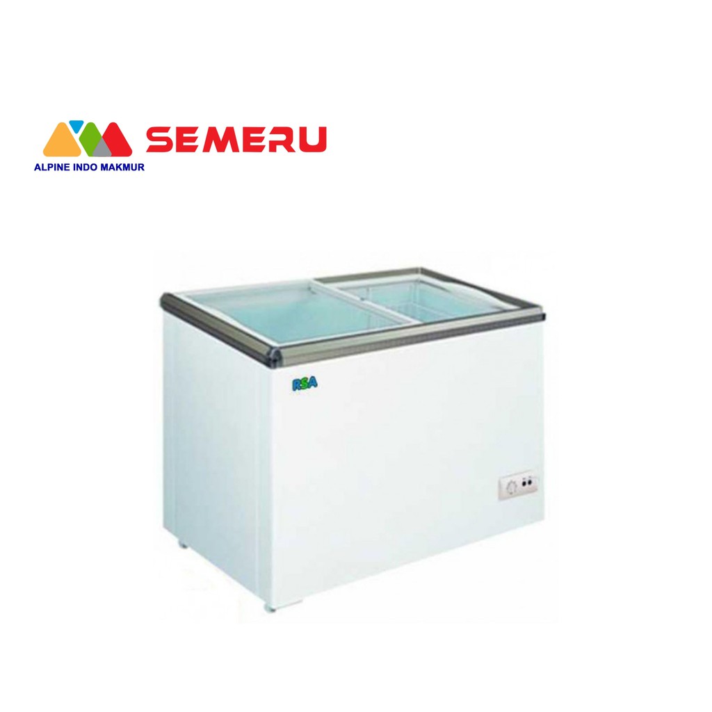 RSA SLIDING FLAT GLASS FREEZER 171 L XS-200 (KHUSUS MAKASSAR)
