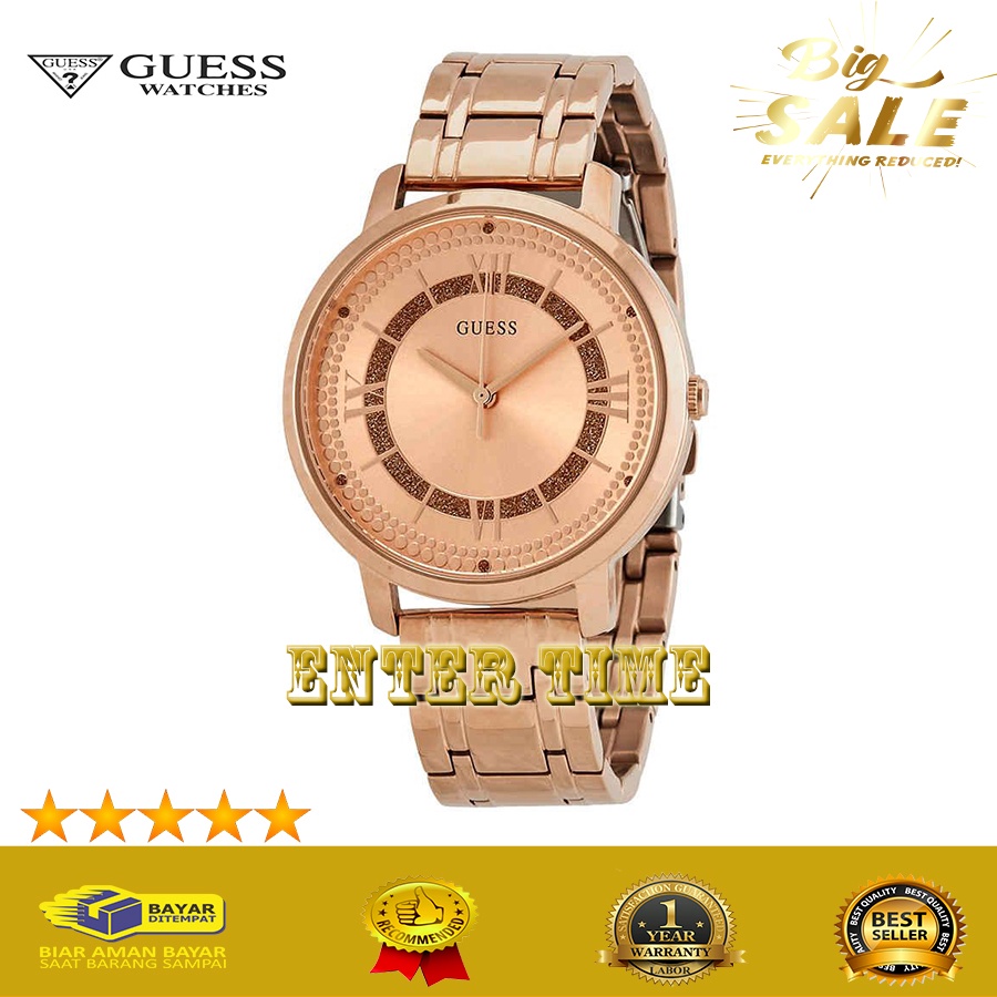 HOT SALE  JAM TANGAN WANITA IMPORT TERBARU MERK GUESS W0933L3 STAINLESS GOLD JAM TANGAN WANITA BRAND