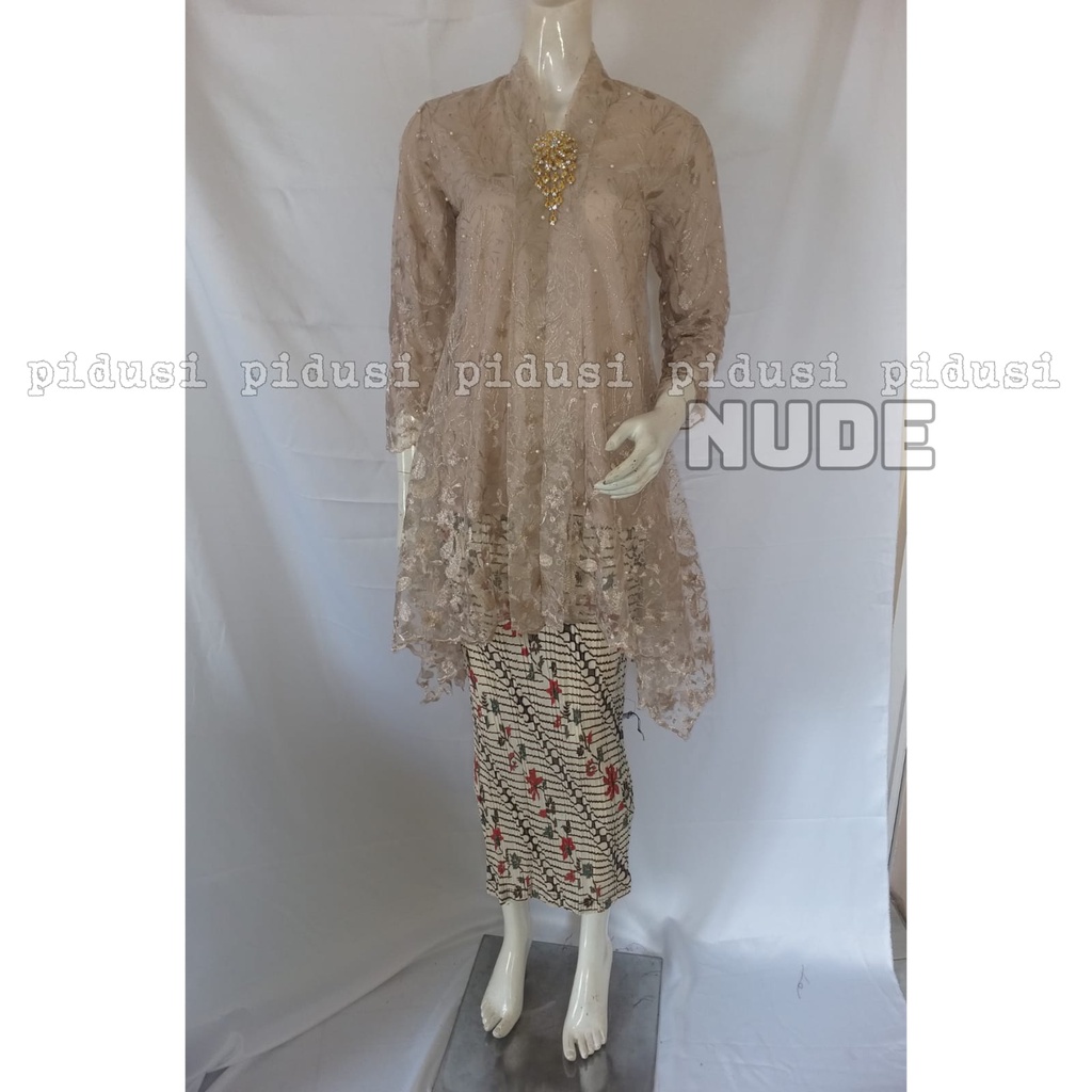 PROMO KEBAYA KARTINI TULLE MUTIARA BORDIR SALUR / KEBAYA TULLE BUSUI / KEBAYA MORDERN