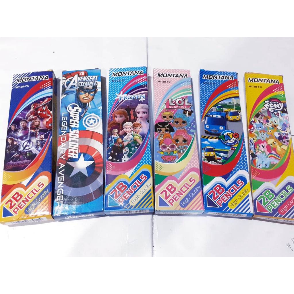 

AS888 - pensil 2B Karakter kartun 12pcs
