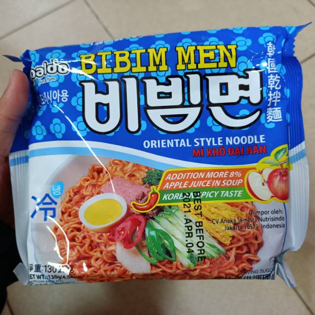 

Paldo Bibim Men / Oriental Style Noodle / Mie Dingin Rasa Apel / Mie Korea Pedas Manis