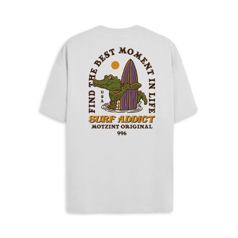 MOTZ T SHIRT COWO SURF ADDICT SIZE L ABU ABU